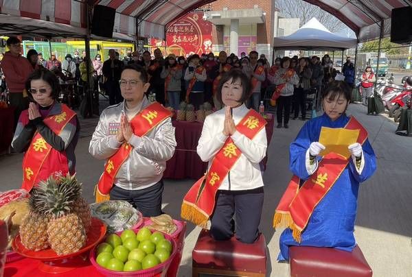 ▲2025桃園天穿日祭天儀式客家局採古禮舉行