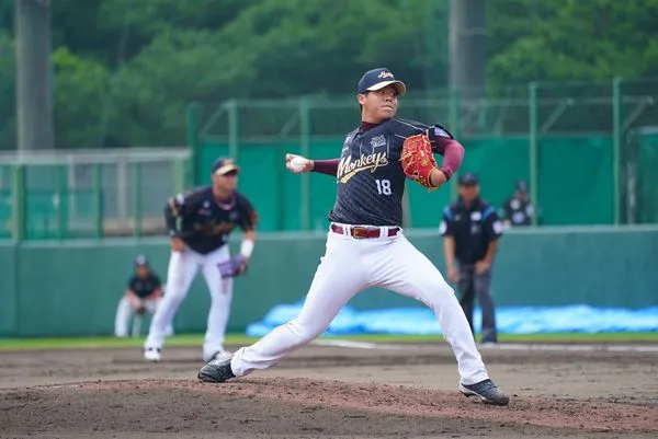 ▲2025年石垣島交流戰樂天桃猿投手劉家翔。（圖／樂天桃猿提供）