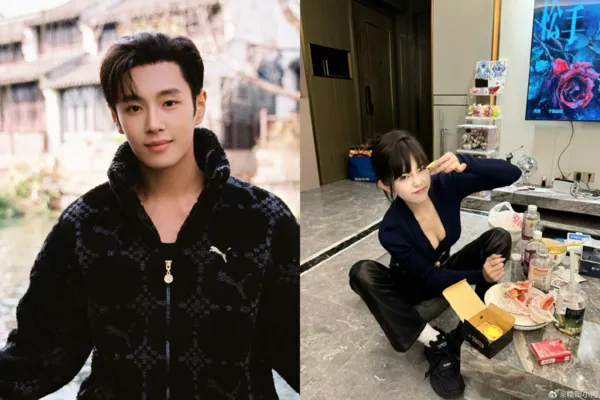 外送用▲▼李汶翰「戴女用假髮約會」畫面流出。（圖／翻攝自微博）