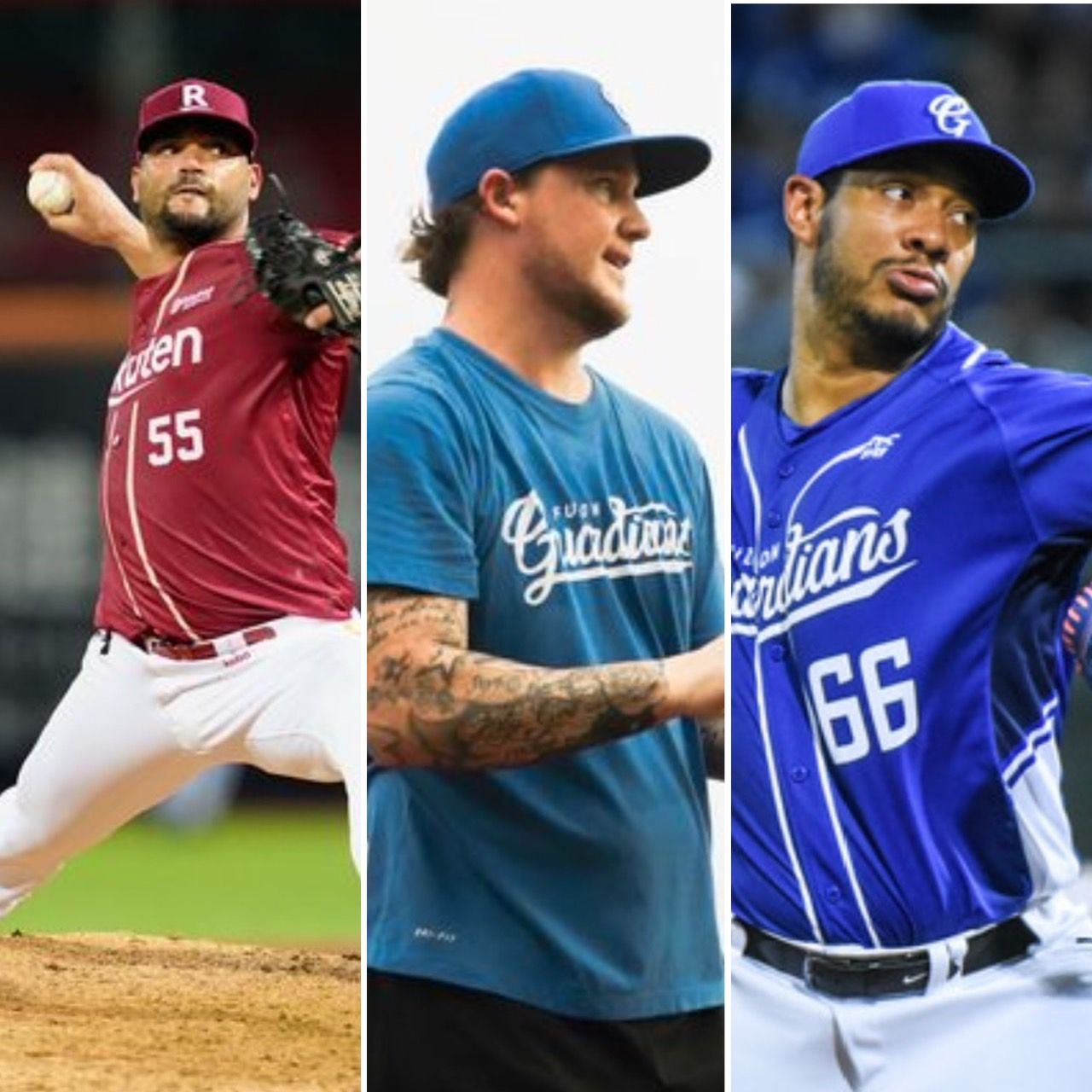 ▲▼經典賽資格賽可能對上中華隊的3名投手，左起雷法、迪倫和傑斯都打過中職。（合成圖／樂天桃猿提供、富邦悍將提供、記者林敬旻攝）