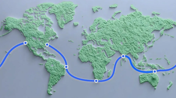 ▲▼Meta宣布「Project Waterworth」計畫，在全球範圍鋪設網路海底電纜、連接5大洲，其總長度將達5萬公里。（圖／翻攝Meta）