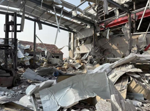 ▲▼青島食品公司發生粉塵爆炸釀5死。（圖／翻攝自四川應急）