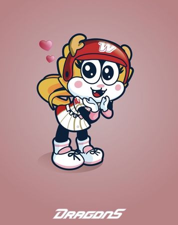 ▲▼ 味全龍球團今（19）日宣布推出新吉祥物，為原有吉祥物威弟與猛哥的妹妹，並同步宣布募集新吉祥物名稱辦法於味全龍官方Facebook以及Instagram。            。（圖／味全龍提供）