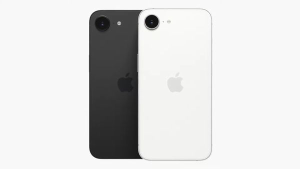 iPhone 16e同樣只採單一主鏡頭，尺寸為6.1吋，提供黑白兩色可選。（翻攝自Apple）