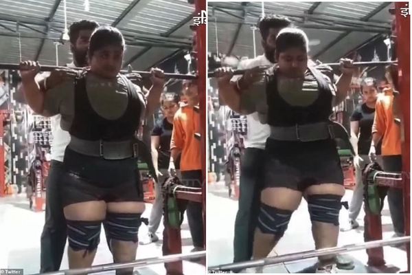 健力金牌少女做舉重訓練，被272公斤槓鈴壓頸！僅一瞬間就慘死。（翻自《每日郵報》）