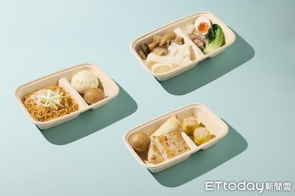 ▲樂天小香港全新外帶套餐-北菇滑雞河粉套餐、豉油皇炒麵套餐及招牌點心組。（圖／樂天皇朝提供）