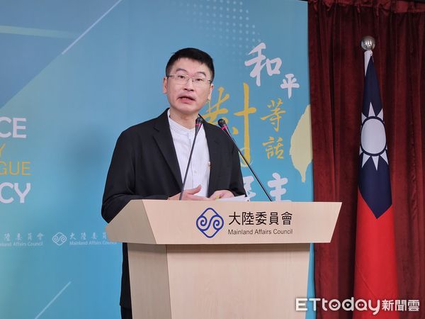 ▲▼陸委會副主委、發言人梁文傑主持例行記者會。（圖／記者陳冠宇攝）