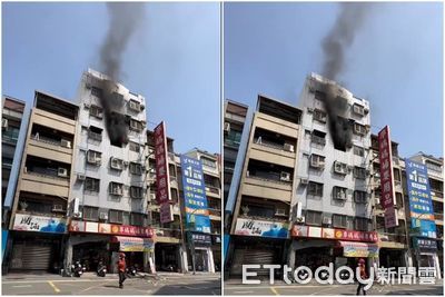 快訊/台南民宅火警「5樓狂竄濃煙火舌」!1女嗆傷、1男頂樓獲救
