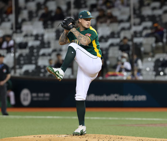 ▲2025年世界棒球經典賽資格賽南非隊投手迪倫。（圖／中華棒協提供）