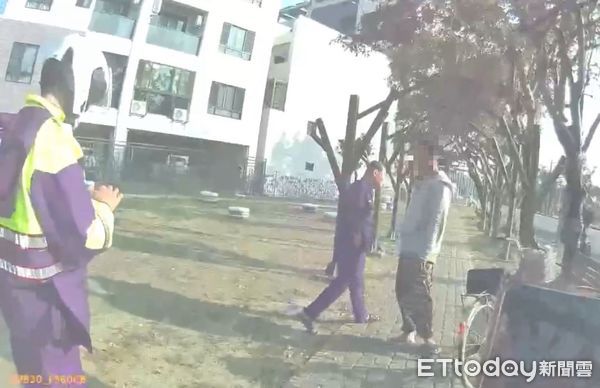 ▲內埔警分局逮獲涉嫌打人的劉男             。（圖／記者陳崑福翻攝）