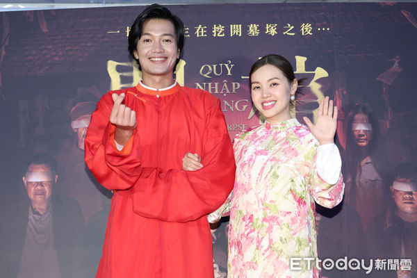 ▲▼ 越南恐怖電影《開棺》台灣首映記者會-吳光俊夫妻。（圖／記者黃克翔攝）