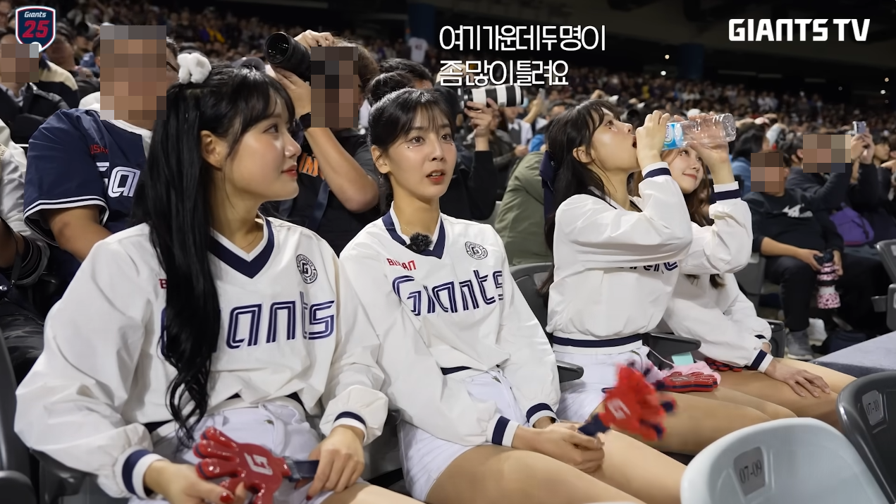 ▲▼南韓樂天啦啦隊員評論台灣啦啦隊演出。（圖／翻攝自YouTube／Giants TV）