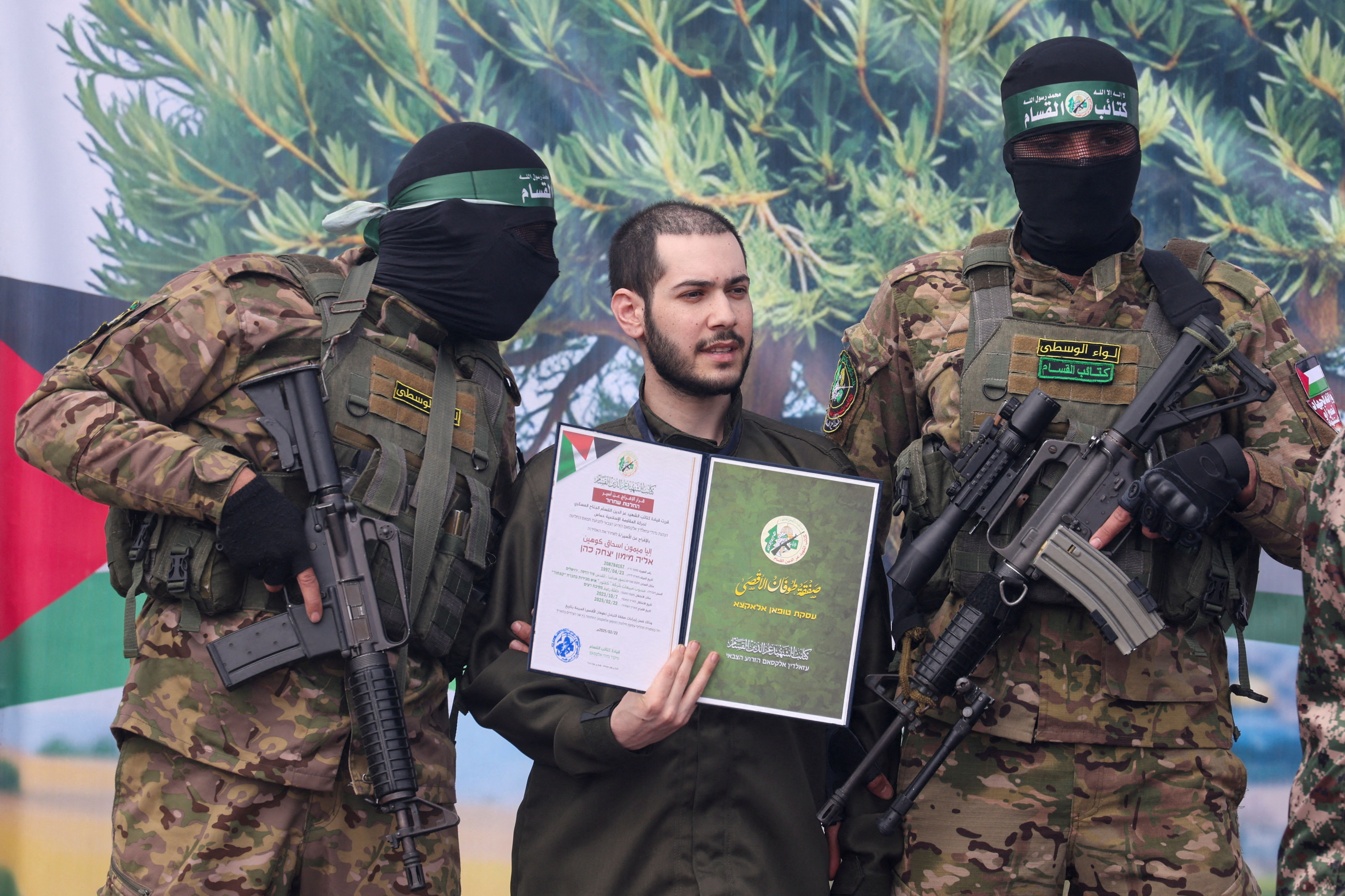 ▲▼ 以色列人質柯恩（Eliya Cohen）獲釋。（圖／路透）