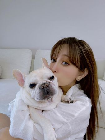 ▲愛紗的愛犬Hana上個月因心臟腫瘤過世。（圖／翻攝自Facebook／千田愛紗 Aisa Senda）