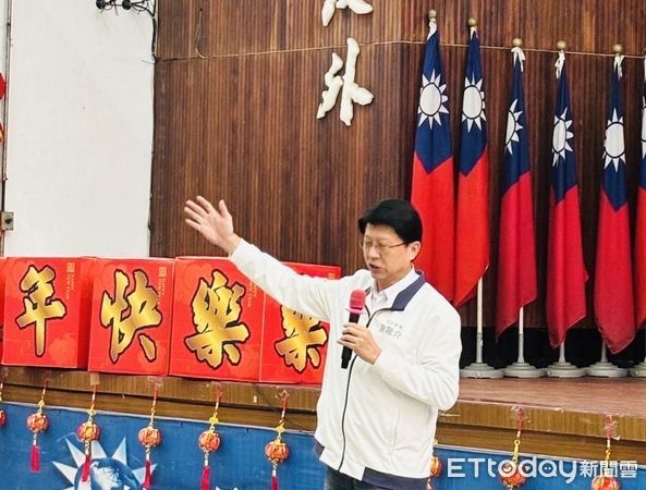 ▲中國國民黨台南市黨部23日上午舉辦2025年新春團拜，主席朱立倫、市黨部主委暨立委謝龍介等人到場互道恭喜，期盼國民黨黨運昌隆。（圖／記者林東良翻攝，下同）