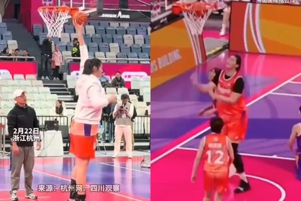 ▲▼陸17歲226cm女籃新星。（圖／翻攝自微博）