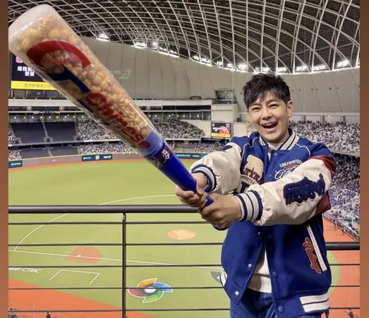 林志穎一身中華隊應援配備齊全。（翻攝林志穎IG）