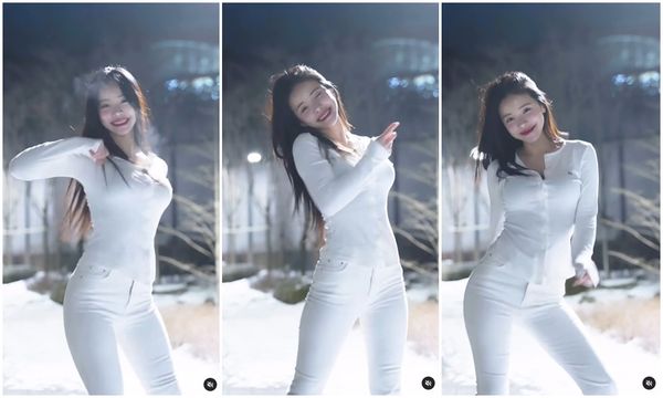 ▲李多慧不畏寒冷，在雪中熱舞。（圖／翻攝自Instagram／le_dahye）