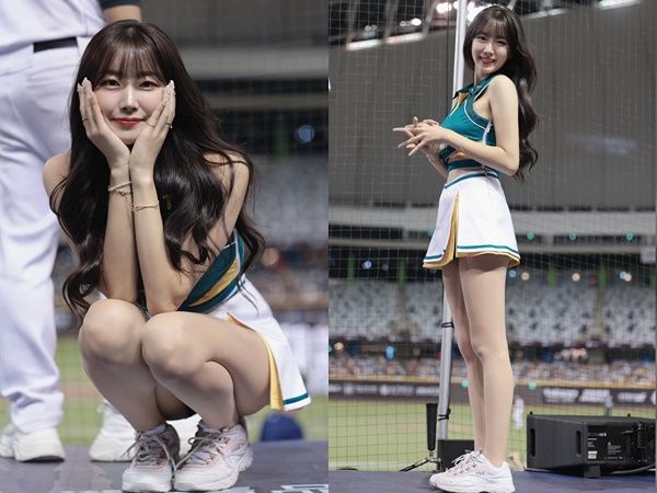 ▲▼挺中華隊！安芝儇特地飛來台灣加油：希望你們不要放棄。（圖／翻攝wlgus2qh）