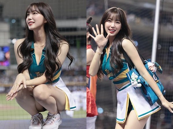 ▲▼挺中華隊！安芝儇特地飛來台灣加油：希望你們不要放棄。（圖／翻攝wlgus2qh）