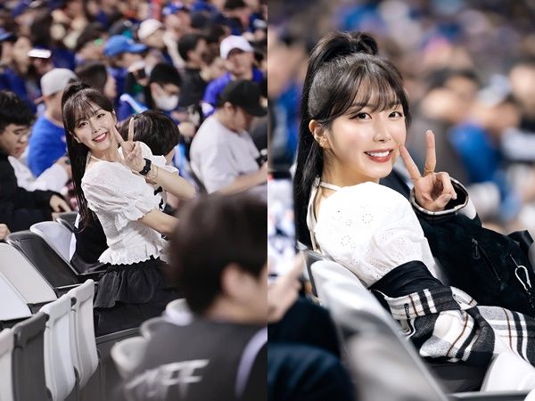 ▲▼挺中華隊！安芝儇特地飛來台灣加油：希望你們不要放棄。（圖／翻攝wlgus2qh）