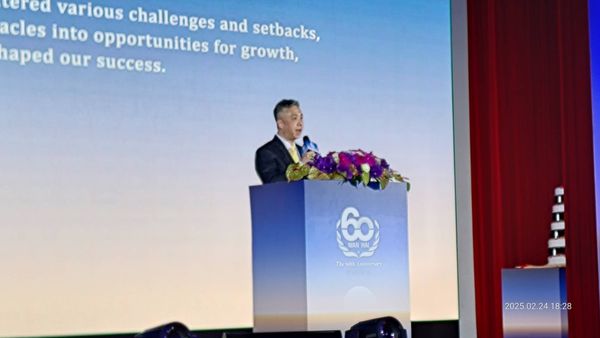 ▲萬海董事長陳柏廷在60周慶上致詞。（圖／業者提供）