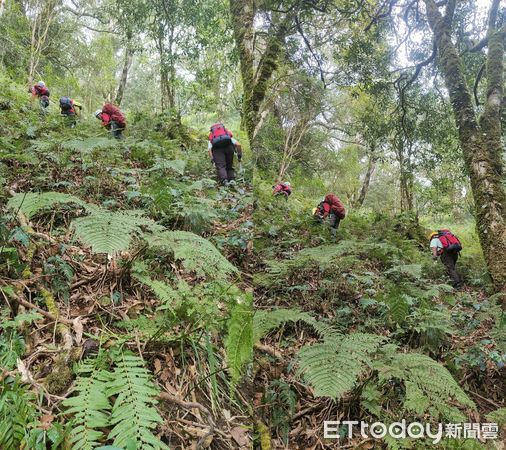 ▲1名登山客20日晚間在水漾森林附近走失，幸好4天後被搜救人員尋獲、護送下山 。（圖／記者高堂堯翻攝，下同）