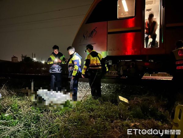 ▲台南火車與行人交通事故，1人明顯死亡。（圖／記者林東良翻攝）