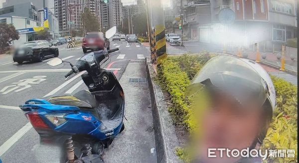 ▲吳姓失業男交通違規被攔查，竟情緒失控縱火燒自己機車油箱桶。（圖／記者楊永盛翻攝）