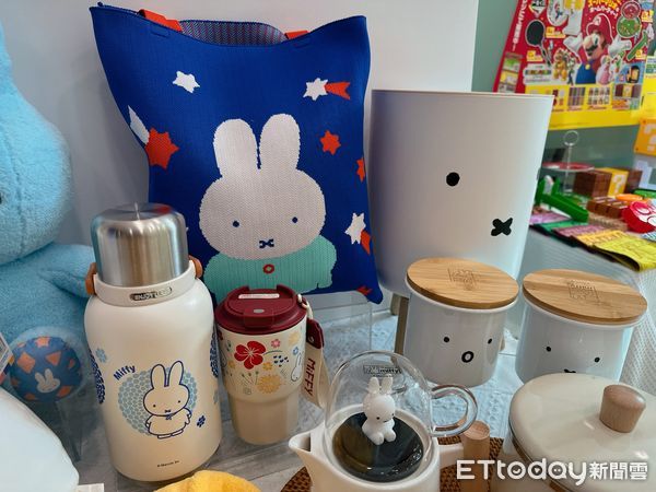 ▲▼「Miffy米飛兔70周年」7-ELEVEN以野餐出遊、居家生活兩大場景，開發30款限定周邊。（圖／記者林育綾攝）