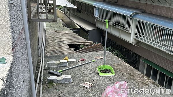 ▲▼     基隆男子修自家欄杆不慎墜樓，妻子身手救人卻骨折，雙雙送醫        。（圖／記者郭世賢翻攝）