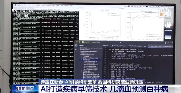 ▲▼復旦大學研發出AI算法，以血液預測疾病。（圖／翻攝自央視新聞）