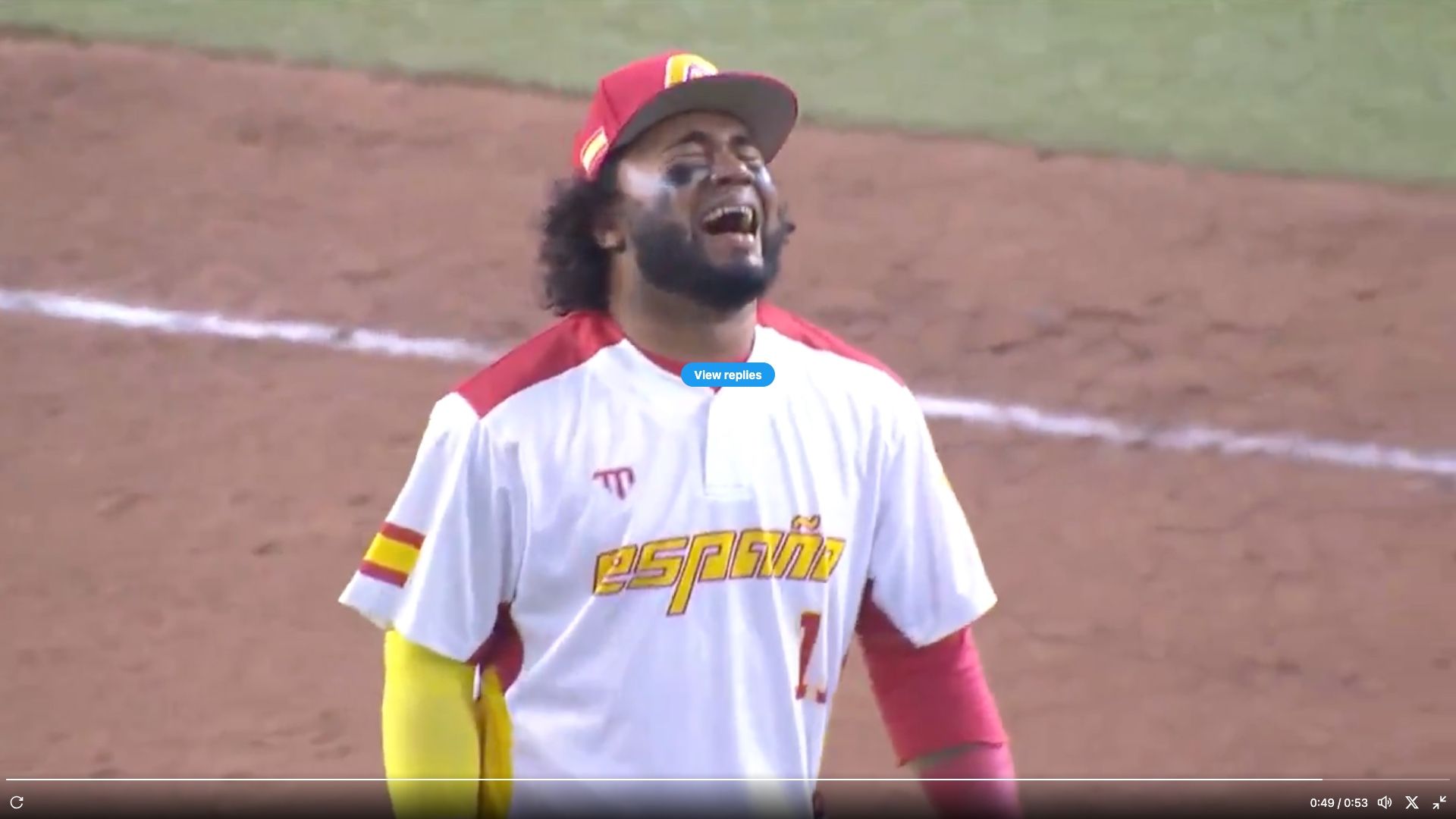 ▲▼西班牙隊三壘手恩卡納西昂（Wander Encarnaci&oacute;n）。（圖／翻攝X／@WBCBaseball）