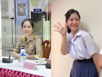 泰女校長超正！台上「穿學生服」開唱變偶像見面會　網被美貌征服