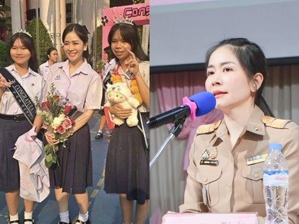 ▲▼泰女校長超正！台上「穿學生服」開唱變偶像見面會　網被美貌征服。（圖／翻攝เบื่อเมีย臉書）