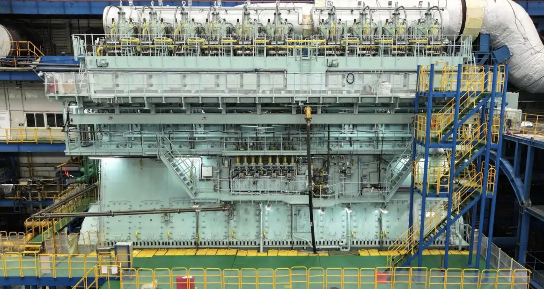 ▲大陸自主研製全球最大功率甲醇雙燃料船用發動機。（圖／翻攝央視）