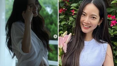 曾之喬產後首露面！戴眼鏡「素顏站窗邊」穿睡衣全被拍：兒子一直看我