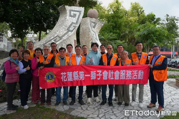 ▲▼花蓮縣第一獅子會捐贈1000株太陽鳳仙花。（圖／花蓮市公所提供，下同）