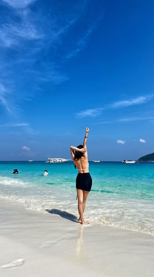 ▲▼梁舒涵罕見穿比基尼 。（圖／寬寬提供）