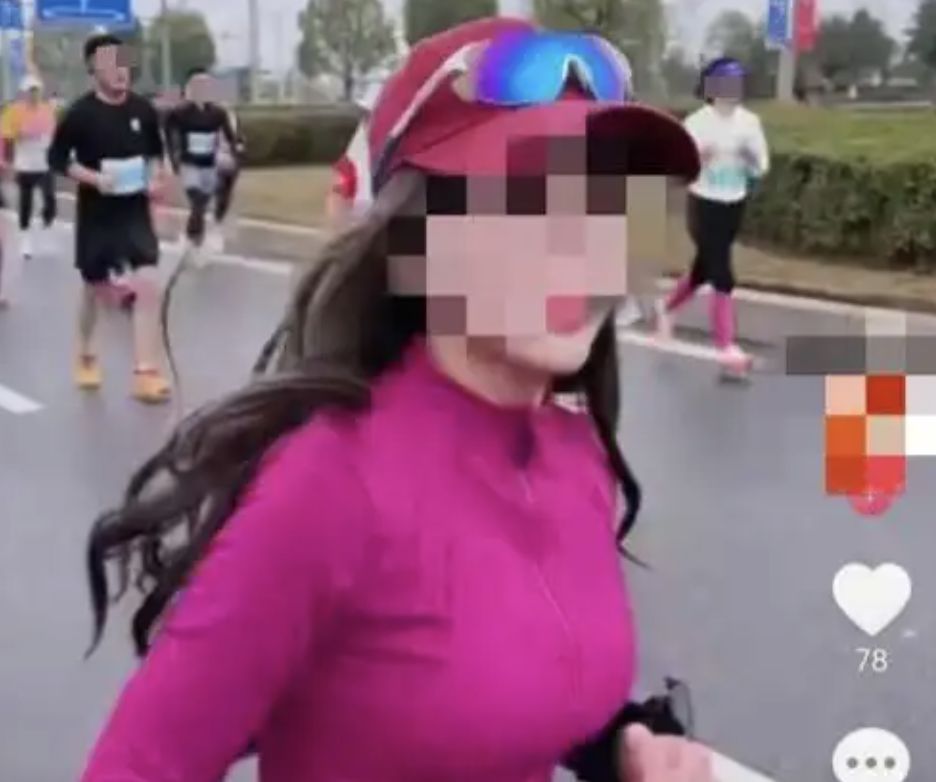 ▲大陸一名女網紅在半馬賽事傳出假跑事件，遭官方終身禁賽處份。（圖／翻攝封面新聞）