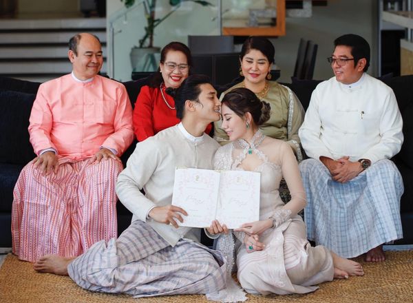 ▲▼緬甸「天菜和尚」宣布結婚。(圖/翻攝自Facebook)