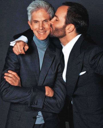 Tom Ford（右）對相差13歲的Richard Buckley二見鍾情，成為時尚圈佳話。（翻攝自Tom Ford IG）