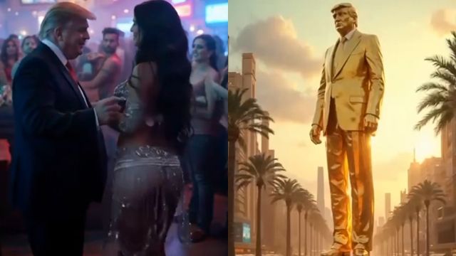 ▲▼川普在社群平台上傳AI生成影片，闡述他在加薩走廊的「美國夢」。（圖／翻攝自Truth Social）