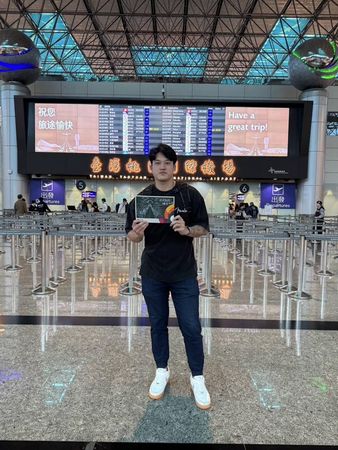 莊陳仲敖飛返美國備戰新球季。（翻攝悍創運動經紀臉書）