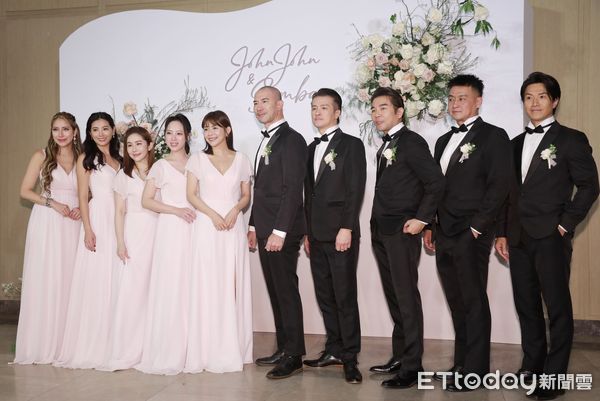 ▲▼伴娘勇兔、王宇婕、林萱瑜、黃郁涵-好友、Rara-好友 伴郎謝承均、張天霖、許嘉良-好友、Jeremy-好友、馬克-好友。（圖／記者周宸亘攝）