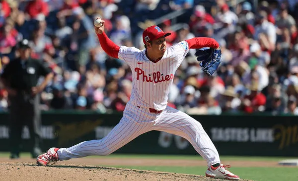 ▲美國職棒費城費城人隊投手青柳晃洋。（圖／路透社）