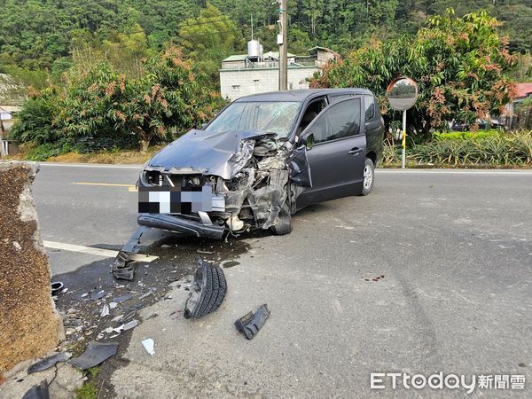 ▲高樹鄉沿山公路一段發生交通事故             。（圖／記者陳崑福翻攝）