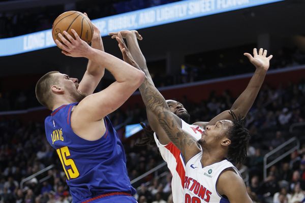 ▲▼金塊一哥約基奇、莫瑞；活塞康寧漢。（圖／達志影像／美聯社）