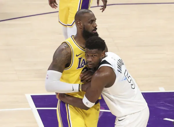 ▲▼灰狼蟻人艾德華茲、湖人詹姆斯。（圖／達志影像／美聯社）