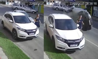 撞車360度翻轉!女路人遭夾擊毫髮無傷 奇蹟畫面曝光